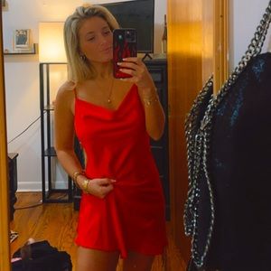 Silky Red Sexy party dress